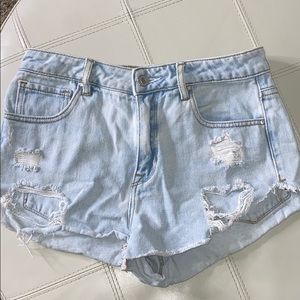 Pacsun Light Wash High Rise Festival Short